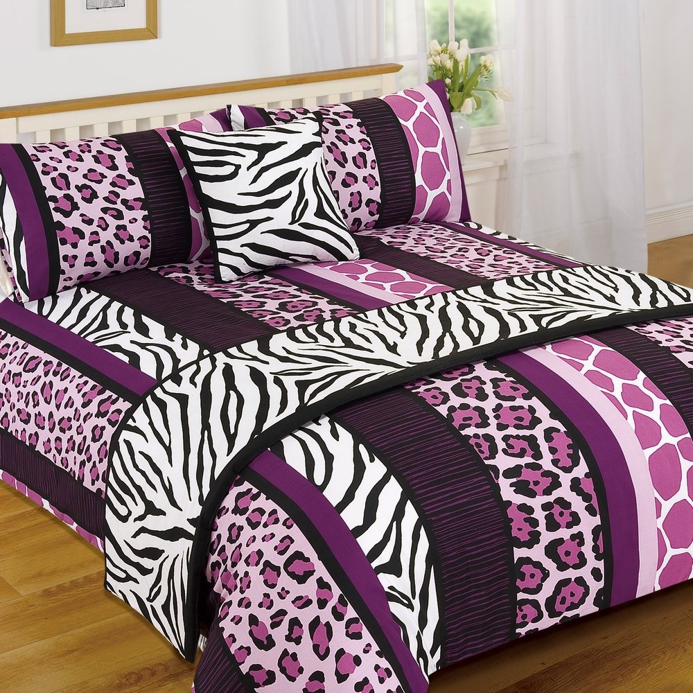 Leopard Animal Print Serengeti Bed in a Bag Duvet Quilt Cover Runner